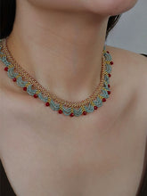 唐宋美学!(Tang & Song Aesthetics) Original Japanese Glass Seed Bead Lace Choker Necklace - 2025 New Arrival