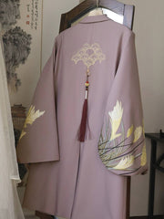 [The Reed Whisperer] 芦苇风衣 Original New Chinese Style Heavy Industry Embroidered Overcoat for Unisex & Commuting