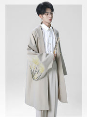 [The Reed Whisperer] 芦苇风衣 Original New Chinese Style Heavy Industry Embroidered Overcoat for Unisex & Commuting