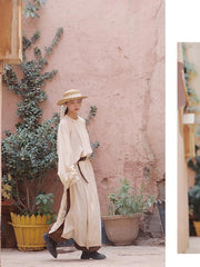 [Joyful Simplicity] 众乐素圆领袍 Tang Dynasty Round Collar Robe and Persian Gathered Trousers Set