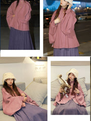 [Kūn Péng 3.0] 谜阿凰 鹏 Ming Dynasty-Inspired Warm Hanfu Series with Optional Sleeve Styles and Corduroy Mamian Skirts