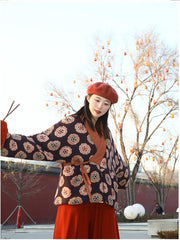 [Tuanzi Cotton Jacket] 谜阿凰 团子小棉袄 Tuanzi Short Padded Jacket and Wide Leg Trousers for Jin-Style Winter Celebrations