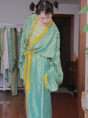 [Ethereal Steps] 凌波微步 Replica Han Dynasty Gauze Robe & Wide-Leg Pants Set