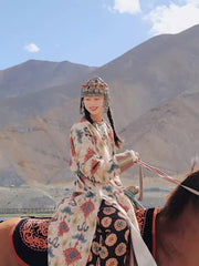 [Candlelight Wander] 烛游 Original Tang Style Round-Collar Robe & Pants Set