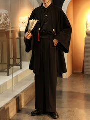 [The Elemental Force] 风林火山 Heavy Industry Embroidery Unisex Faux Suede Beizi Coat for All Seasons