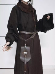 [Scholar's Ramie Robe] 谜阿凰 Original Jin Style Hanfu Set with Tencel Ramie Inner Robe & Mamian Skirt