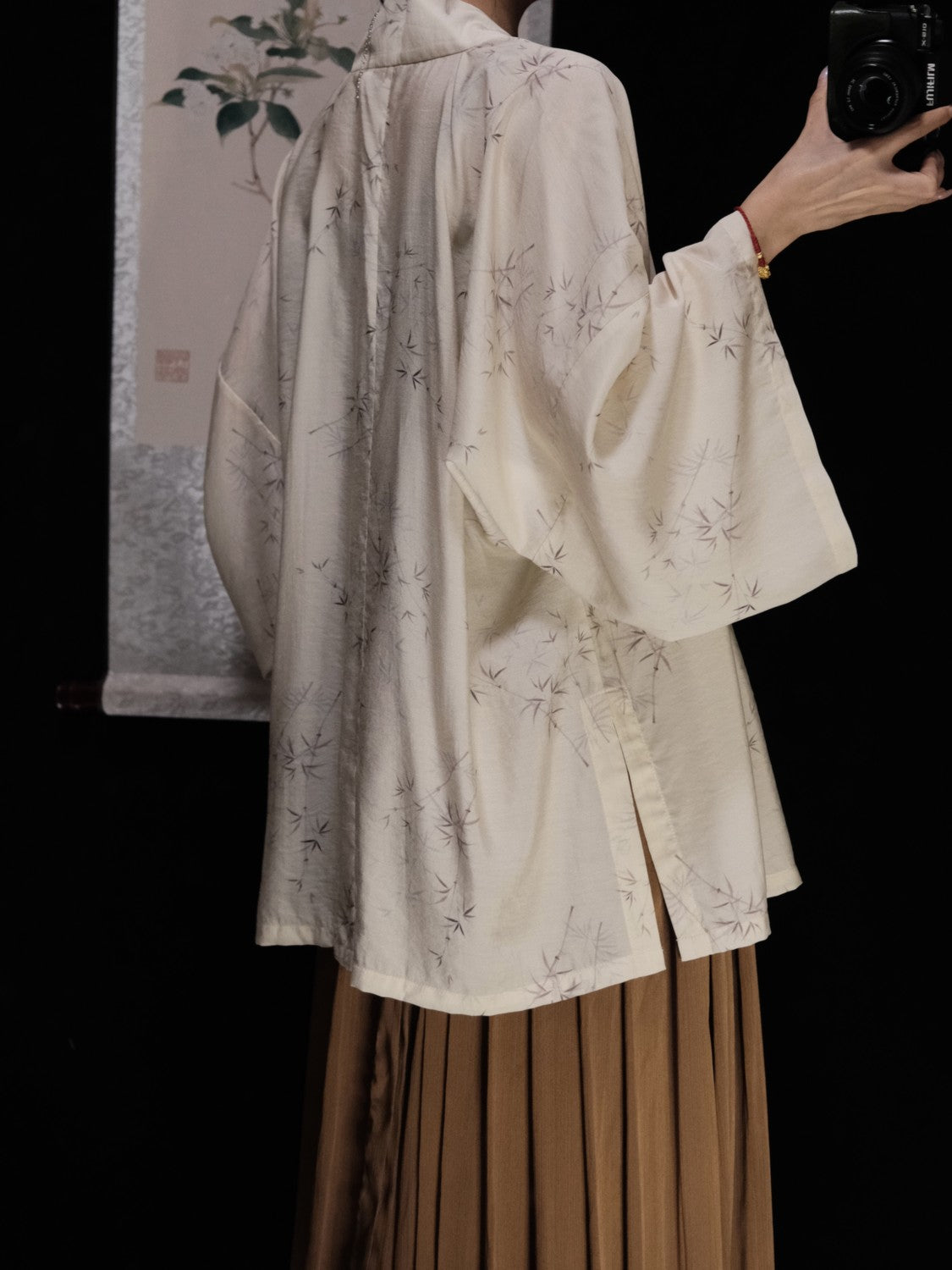 [Whispering Prints] 印花语 Original Hanfu-Inspired He-Collar Cardigan with Airplane Sleeves