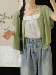 [Summer Weave] 夏织 Modified Tang Beizi Style Top for Daily Wear