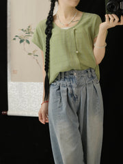 [Summer Weave] 夏织 Modified Tang Beizi Style Top for Daily Wear