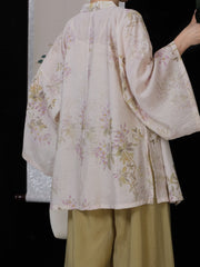 [Whispering Brook Deer] 鹿鸣溪 Original Ming Style Square-Collar Robe & Song Pants Set