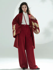 [The Reed Whisperer] 芦苇风衣 Original New Chinese Style Heavy Industry Embroidered Overcoat for Unisex & Commuting