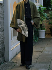 [The Elemental Force] 风林火山 Heavy Industry Embroidery Unisex Faux Suede Beizi Coat for All Seasons