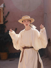 [Joyful Simplicity] 众乐素圆领袍 Tang Dynasty Round Collar Robe and Persian Gathered Trousers Set