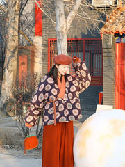 [Tuanzi Cotton Jacket] 谜阿凰 团子小棉袄 Tuanzi Short Padded Jacket and Wide Leg Trousers for Jin-Style Winter Celebrations