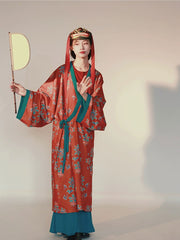 [Four Seasons Auspiciousness] 谜阿凰 四时吉祥 Jin & Tang Style Hanfu Series with Pleated Skirts and Merino Wool Knitwear