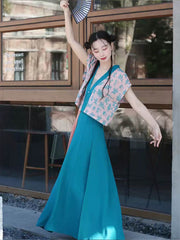 [Jialan Bloom] 迦蓝 Wu Style Tang Beizi Replica Set for Spring & Summer