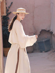 [Joyful Simplicity] 众乐素圆领袍 Tang Dynasty Round Collar Robe and Persian Gathered Trousers Set