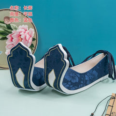 [The Imperial Step] 长卿 Original Restored "Qiaotou" Hanfu Shoes with "Dengyun" Tiered Soles