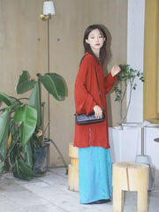 [Jade Case] 谜阿凰 Original Pleated Wide-Leg Hanfu Trousers for Summer Elegance