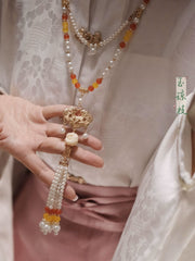 [Lion Dance Awakening] 国潮醒狮 Lion Dance Chic Hanfu Accessory Set with Tassel Necklace and Yīngluò Ornaments