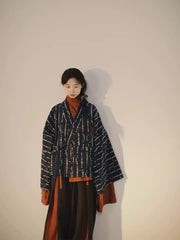 [Yuè Chuān: Crossing the River] 越川外襦 Yuè Chuān Outer Jacket with Retro Washed Cotton and Gathered Trousers
