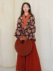 [Tuanzi Cotton Jacket] 谜阿凰 团子小棉袄 Tuanzi Short Padded Jacket and Wide Leg Trousers for Jin-Style Winter Celebrations