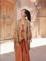 [Lotus Caisson] 谜阿凰 Original Silk Gold-Woven Tang Beizi for Daily Wear