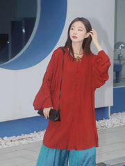 [Jade Case] 谜阿凰 Original Pleated Wide-Leg Hanfu Trousers for Summer Elegance