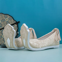 [The Imperial Step] 长卿 Original Restored "Qiaotou" Hanfu Shoes with "Dengyun" Tiered Soles