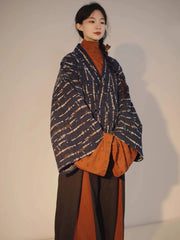 [Yuè Chuān: Crossing the River] 越川外襦 Yuè Chuān Outer Jacket with Retro Washed Cotton and Gathered Trousers