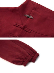 [Ascending Cloud Dragon] 登云龙 Original Ming Style Hanfu Set - Neo-Chinese Red Mamian Skirt Wedding Attire with Half Turtleneck Shirt