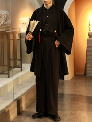 [The Elemental Force] 风林火山 Heavy Industry Embroidery Unisex Faux Suede Beizi Coat for All Seasons