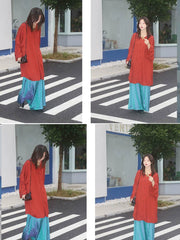 [Jade Case] 谜阿凰 Original Pleated Wide-Leg Hanfu Trousers for Summer Elegance