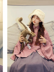 [Kūn Péng 3.0] 谜阿凰 鹏 Ming Dynasty-Inspired Warm Hanfu Series with Optional Sleeve Styles and Corduroy Mamian Skirts