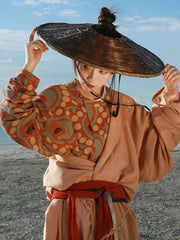 [Paired Birds Roundel] 谜阿凰 Replica Tang Dynasty Beizi & Lantern Pants Set