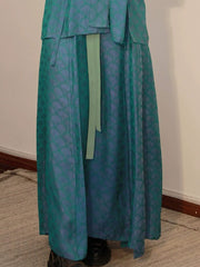 [Jade Case] 谜阿凰 青玉案 Jade Case Song Dynasty Set with Aircraft Sleeve Jacket and Eight-Gore Skirt