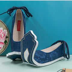 [The Imperial Step] 长卿 Original Restored "Qiaotou" Hanfu Shoes with "Dengyun" Tiered Soles