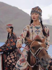 [Candlelight Wander] 烛游 Original Tang Style Round-Collar Robe & Pants Set