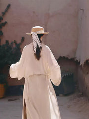 [Joyful Simplicity] 众乐素圆领袍 Tang Dynasty Round Collar Robe and Persian Gathered Trousers Set