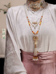 [Lion Dance Awakening] 国潮醒狮 Lion Dance Chic Hanfu Accessory Set with Tassel Necklace and Yīngluò Ornaments