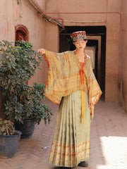 [Lotus Caisson] 谜阿凰 Original Silk Gold-Woven Tang Beizi for Daily Wear