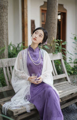 [Whispering Butterflies] 蝶语 Original Hanfu-Inspired Qipao Dress for Daily Elegance