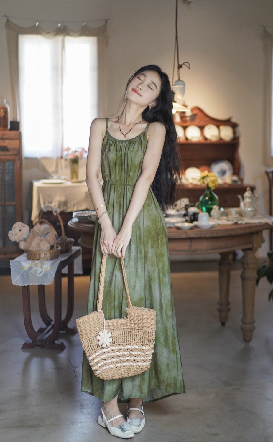 [Summer Breeze] 清风 Original Hanfu-Inspired Slip Dress for Daily Wear