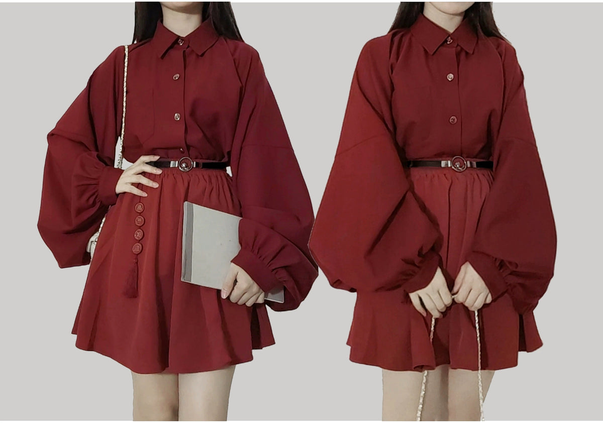 [Early Cloud] 初云 Improved Pipa-Sleeve Base Shirt for Unisex & New Chinese Style Commuting