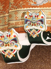 [The Auspicious Lion] 狮来运转 Original Improved "Qiaotou" Hanfu Shoes with Hidden Heel for New Year Celebrations