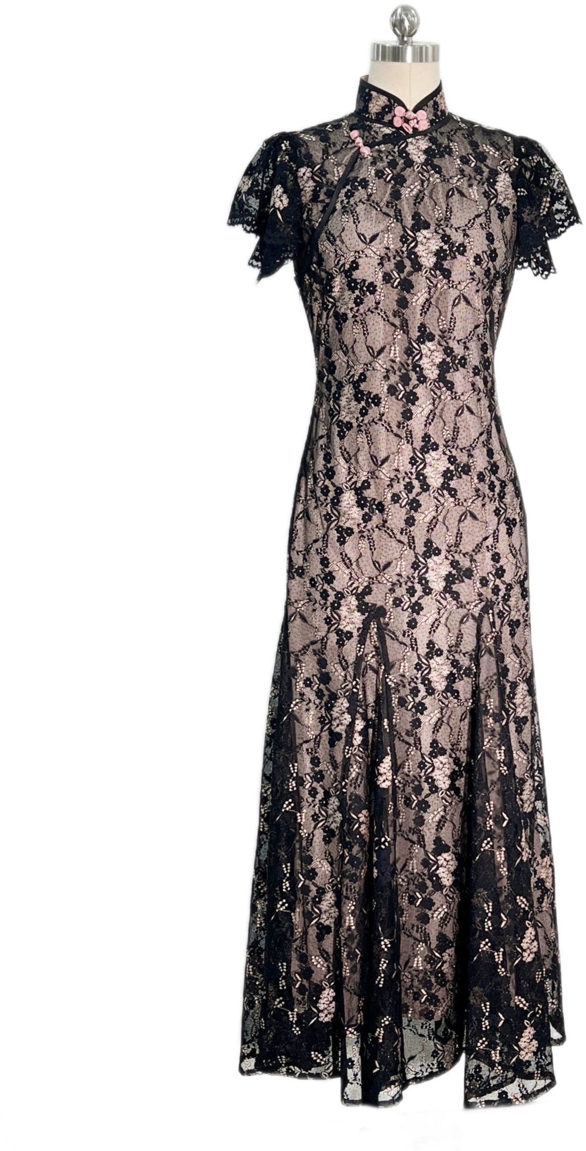 [Midsummer Night's Dream] 繁莳 仲夏之梦 Original New Chinese Style Gold-Woven Lace Fishtail Qipao