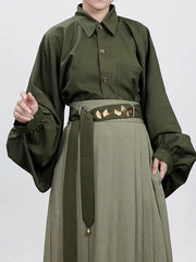 [Early Cloud] 初云 Improved Pipa-Sleeve Base Shirt for Unisex & New Chinese Style Commuting