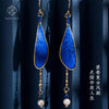 [The Velvet Petal] 手工非遗绒花 Original Intangible Cultural Heritage Velvet Petal S925 Silver Earrings - Light Luxury Niche Accessory