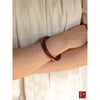 木眠「Spring Offering」 Solid Natural Sandalwood Round Bangle - New Chinese Style Jewelry Gift