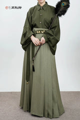 [Early Cloud] 初云 Improved Pipa-Sleeve Base Shirt for Unisex & New Chinese Style Commuting